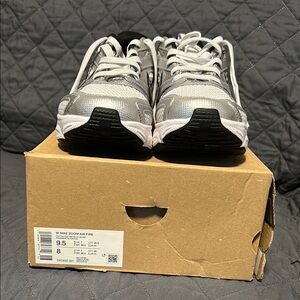 Nike Zoom Air Fire Shoes - Metallic Silver and Black